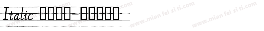 Italic 意大利体字体转换